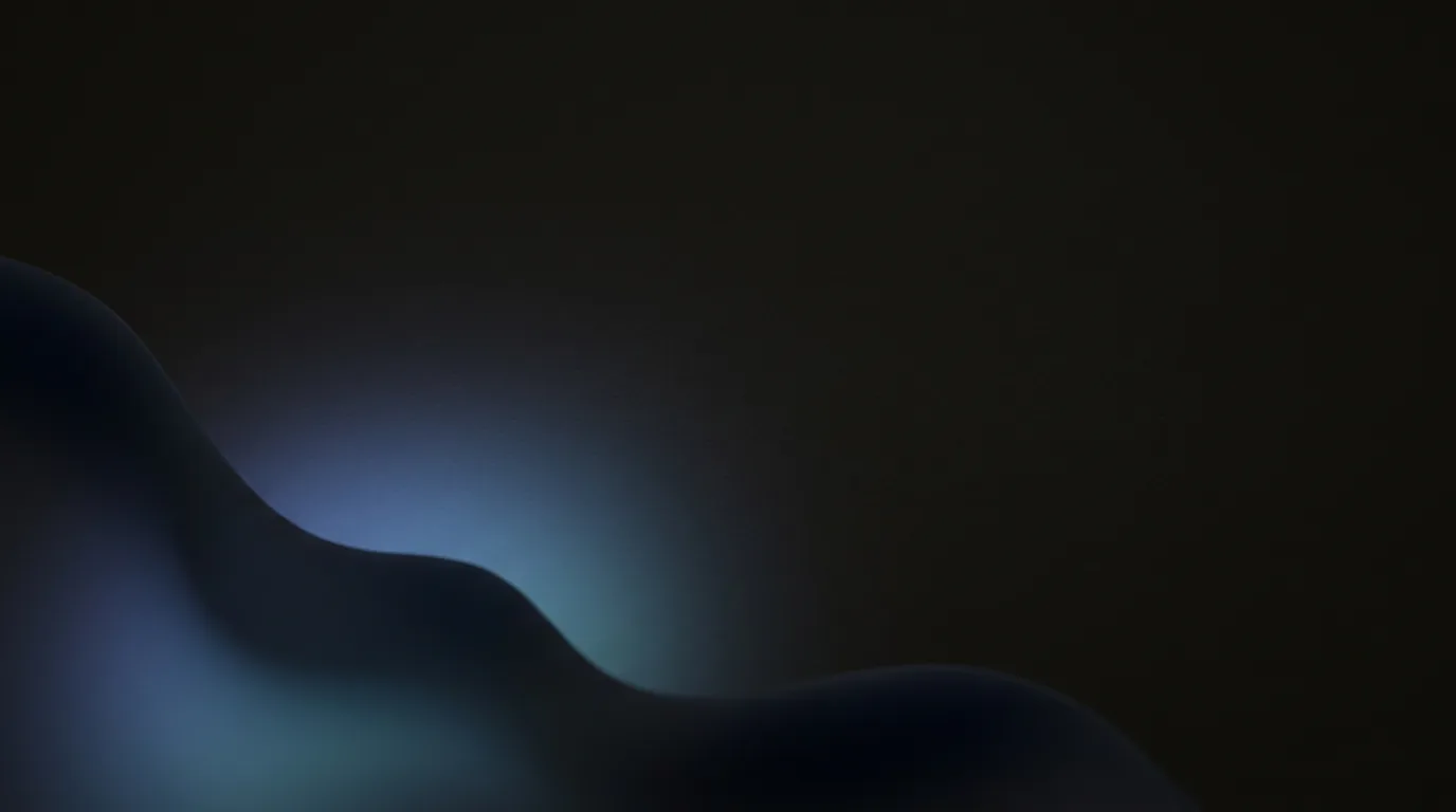 Illustration: a dark Windows desktop with the Dockie pill at the top centre of the screen.