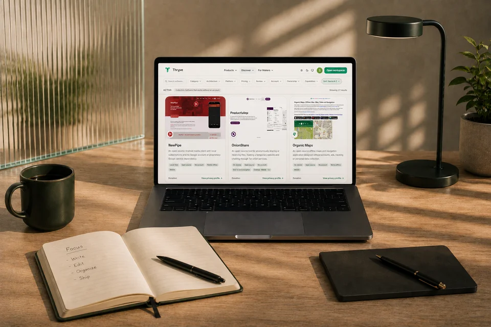 Software that works without an account collection cover image